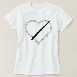Flute Heart Shirt T-shirt