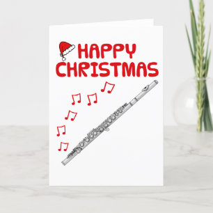 Flute julkort Flutist Woodwind Musician Tack Kort