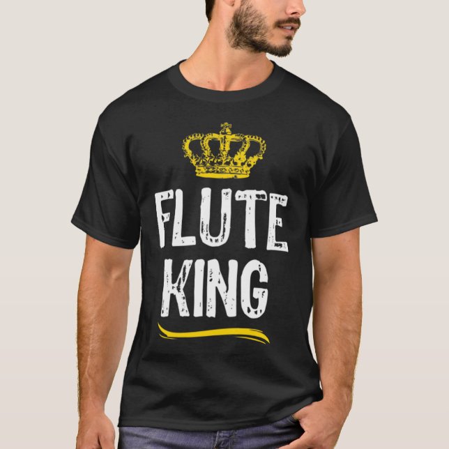 Flute Kung Manar Boys Player Coola Flutist T Shirt (Framsida)