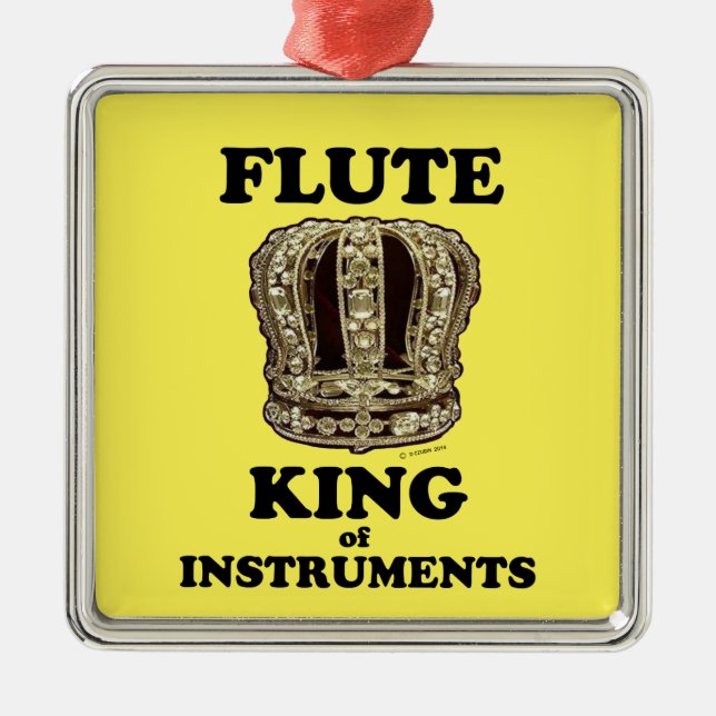 Flute Kung of Instruments Julgransprydnad Metall (Framsidan)
