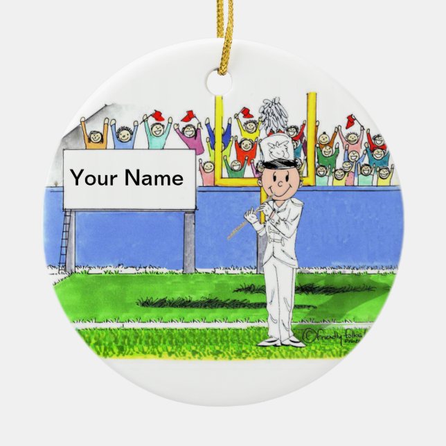 Flute - Male Julgransprydnad Keramik (Framsidan)