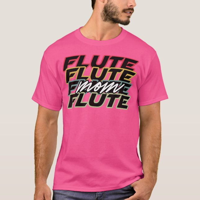 Flute Mamma Shirt Funny Retro Stil Band Gift T (Framsida)