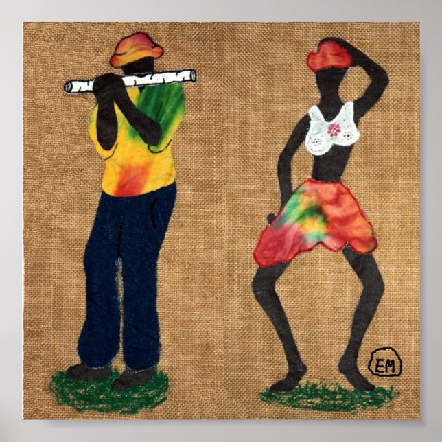 Flute Man och Dancer Poster (Framsidan)