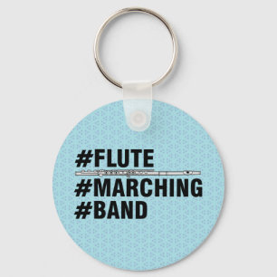 Flute Marching Band Hashtags Nyckelring