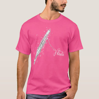 Flute Music Flutist Flash Player Music Instrument T Shirt