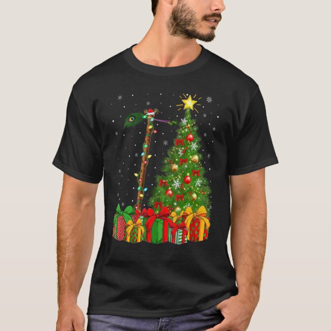 Flute Music Julafton Helgdag Santa Flute jul Tr T Shirt (Framsida)
