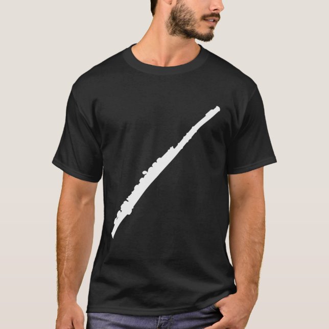 Flute Music Musical Instrument Gift T Shirt (Framsida)