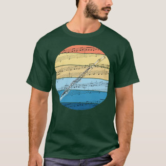Flute Music Notation Flutist Sommarfestival T Shirt