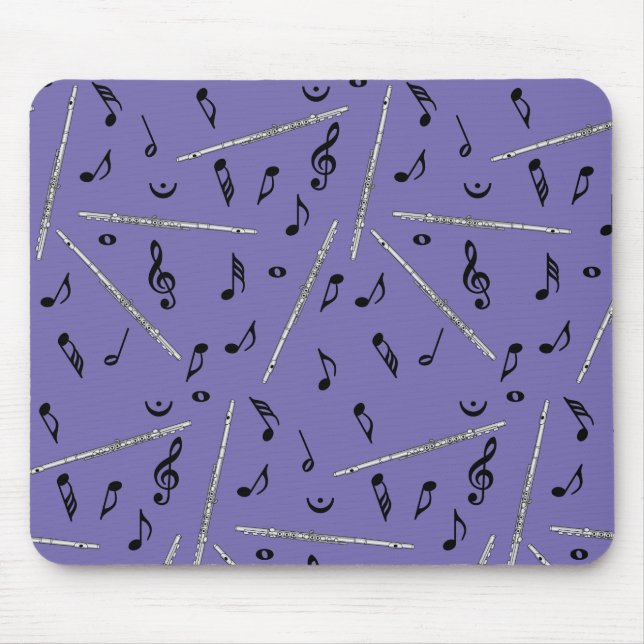 Flute Music Note Mönster Musmatta (Framsidan)
