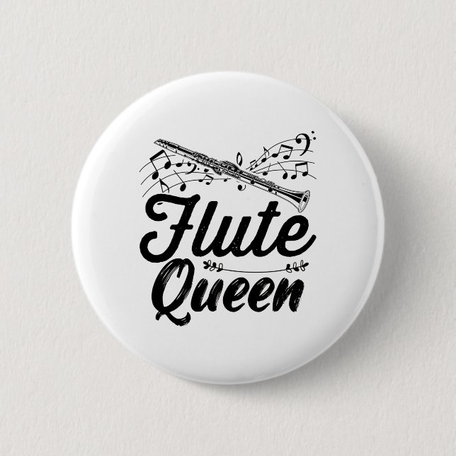 Flute Musical Instrument | Flutist Gift Idea Knapp (Framsida)