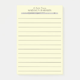 Flute Musician Music Teacher Band Post-it Block
