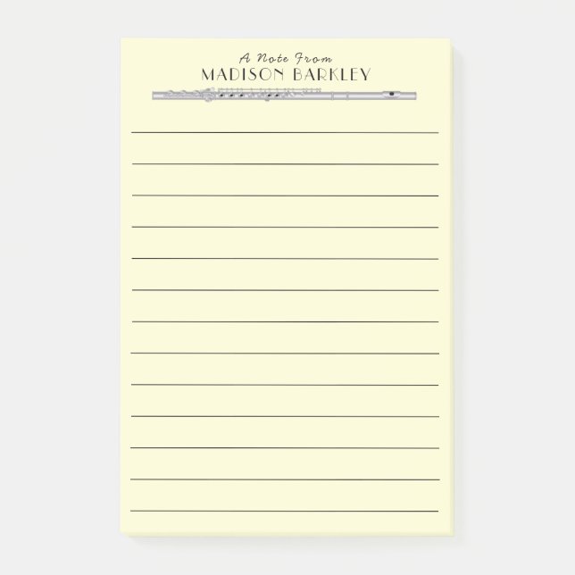 Flute Musician Music Teacher Band Post-it Block (Framsida)