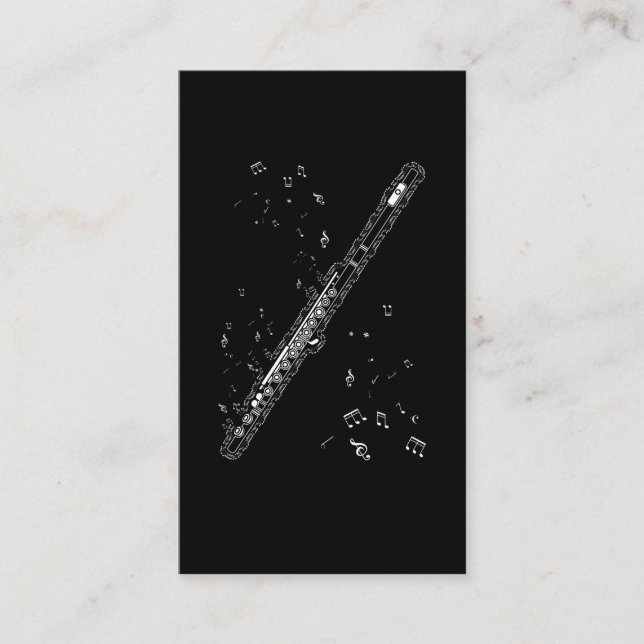 Flute Musik noter Instrument Musician Flutist Visitkort (Framsida)