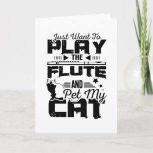 Flute och katt kort