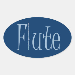 Flute Ovalt Klistermärke