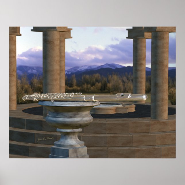 Flute på Marble Vas 1a Poster (Framsidan)