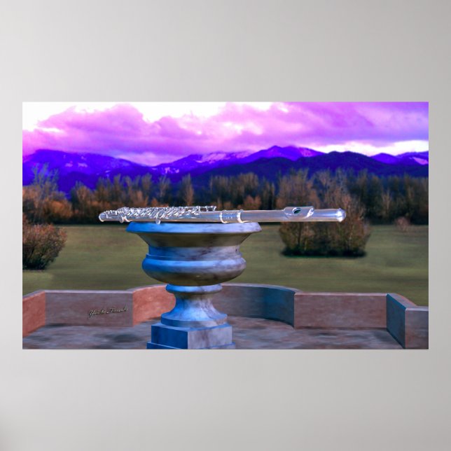 Flute på Marble Vas 2c Poster (Framsidan)