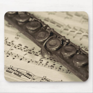 Flute på musik musmatta