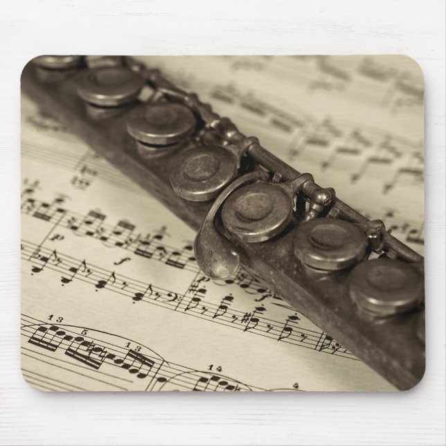 Flute på musik musmatta (Framsidan)