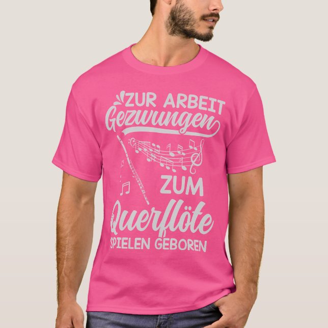 Flute Play Born Flute Flute T Shirt (Framsida)
