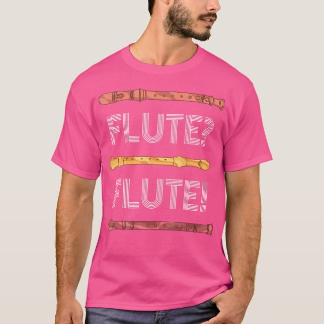 Flute Player Musician Marching Band Flutist Funny T Shirt (Framsida)