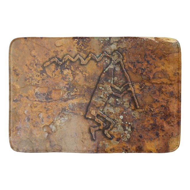 Flute Player Petroglyph Badrumsmatta (Framsidan)
