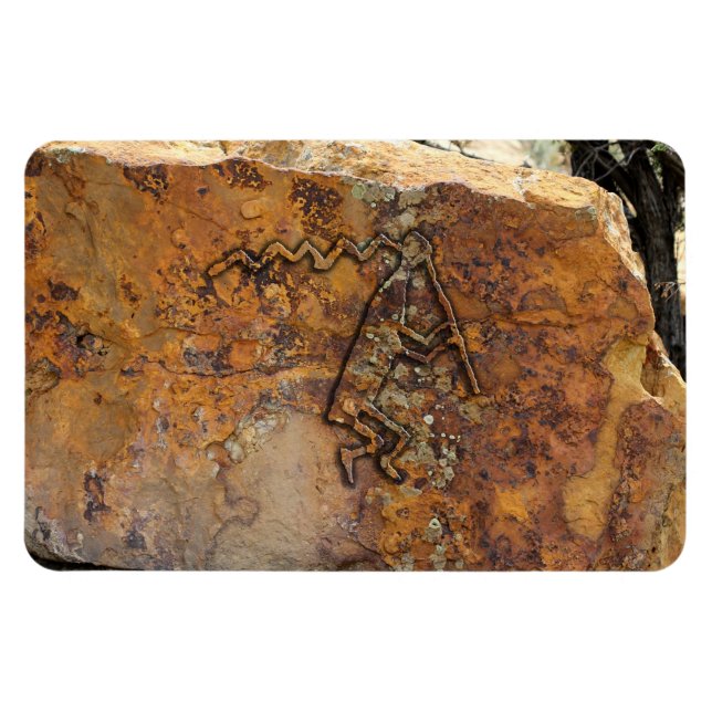 Flute Player Petroglyph Magnet (Horisontell)