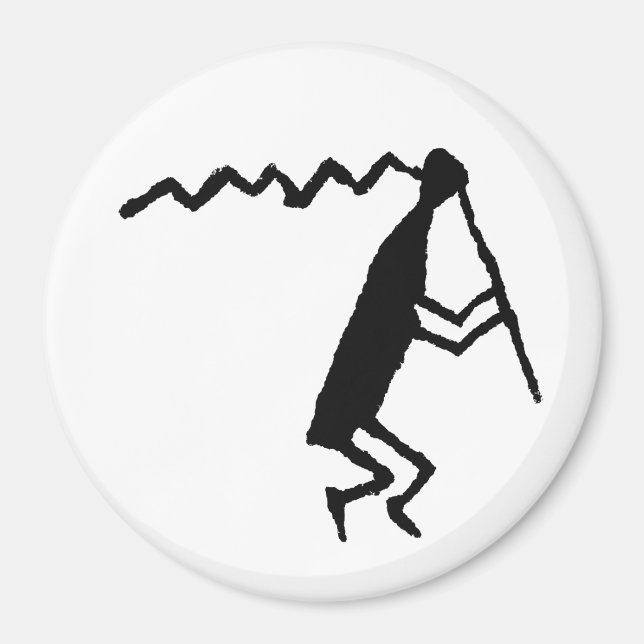 Flute Player Petroglyph Magnet (Framsidan)