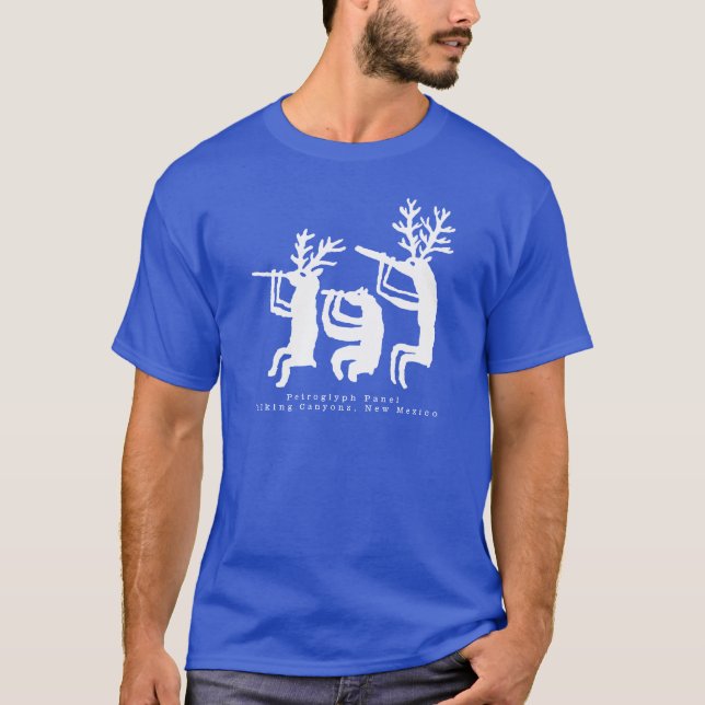 Flute Player Petroglyph T-Shirt (Framsida)