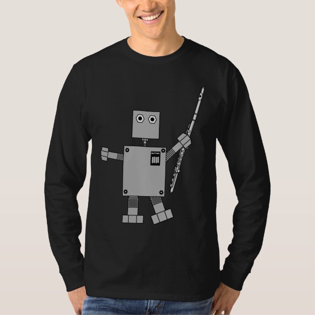 Flute Robot T Shirt (Framsida)