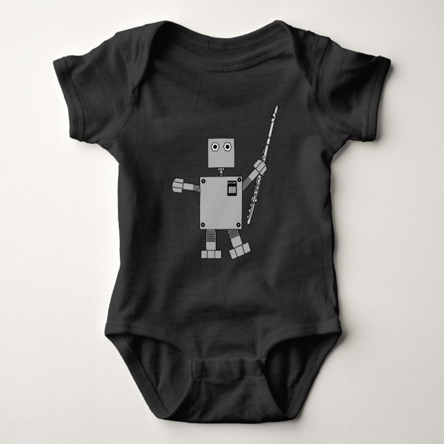 Flute Robot T Shirt (Framsida)