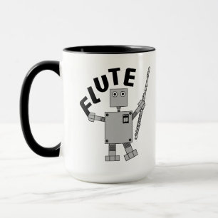 Flute Robot Text Mugg