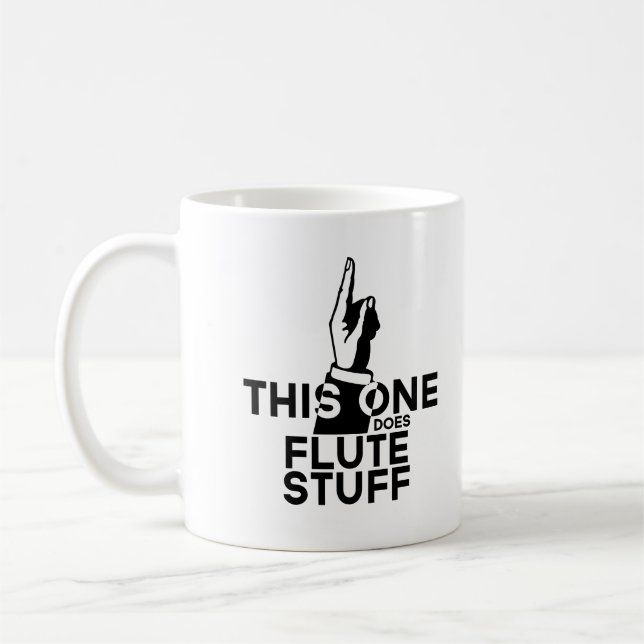 Flute Saker - Ljudig Flute Music Kaffemugg (Vänster)