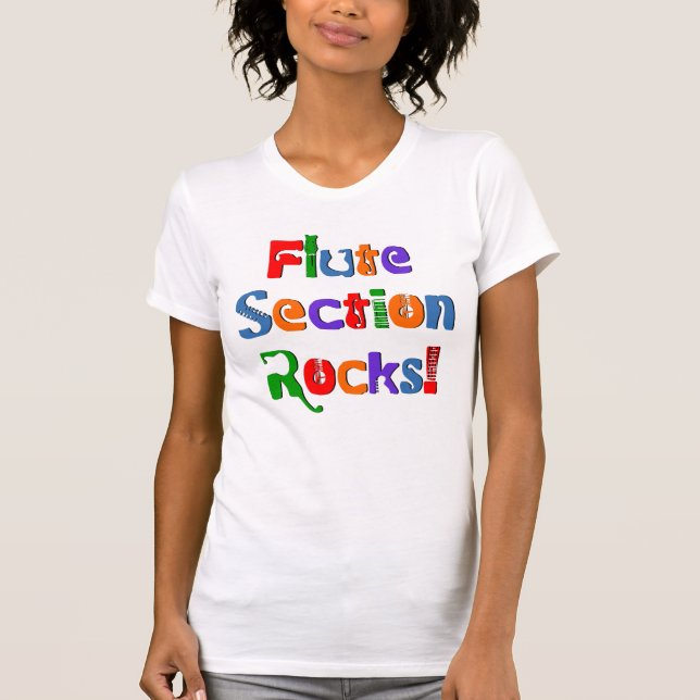 Flute Section Sten Färg T Shirt (Framsida)