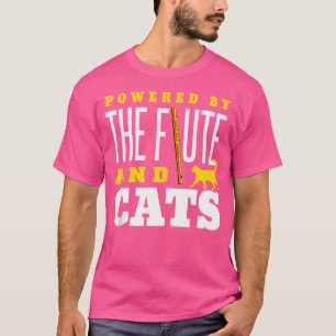 Flute Shirt Funny Cat Lover Instrument Flute Älska T