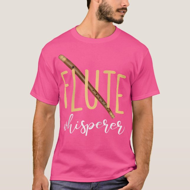 Flute Shirt Funny Flute Whisperer Instrument Fluti T (Framsida)