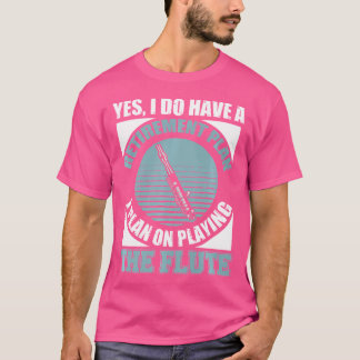 Flute Shirt Funny Pension Flute Retrött Flute P T Shirt