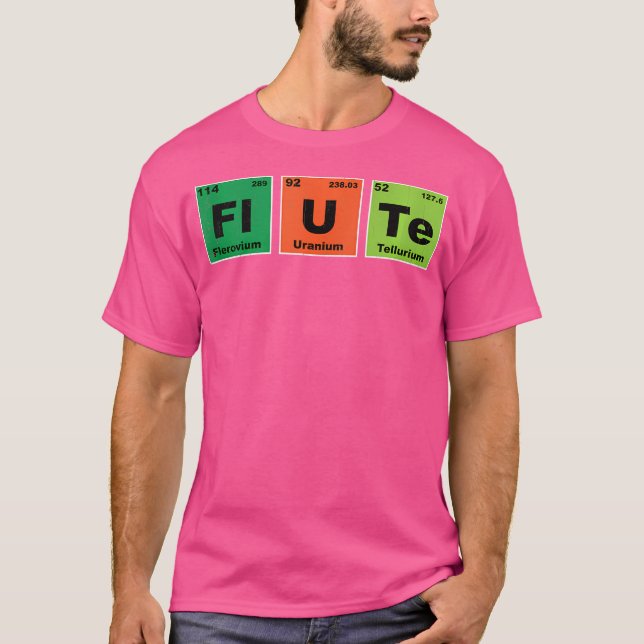 Flute Shirt Marching Band Flutist Periodic Bord E T (Framsida)