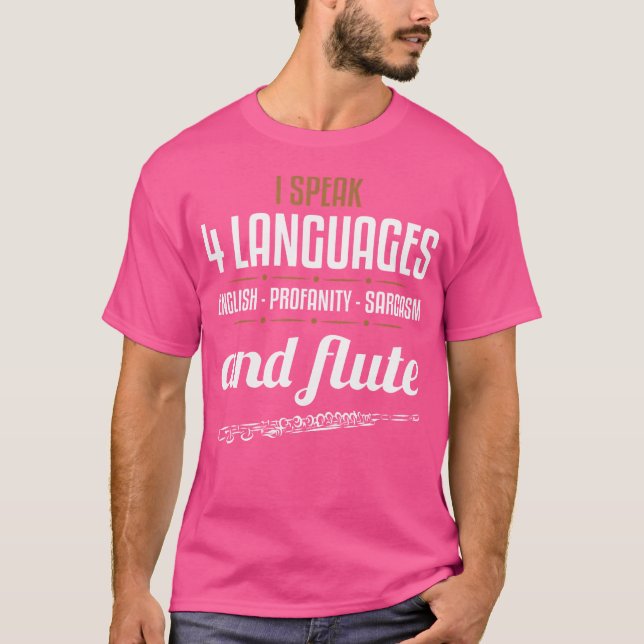 Flute Shirt Sarcastic Flute Player Funny Instrumen T (Framsida)