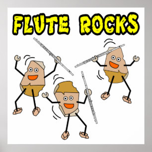 Flute Sten Poster