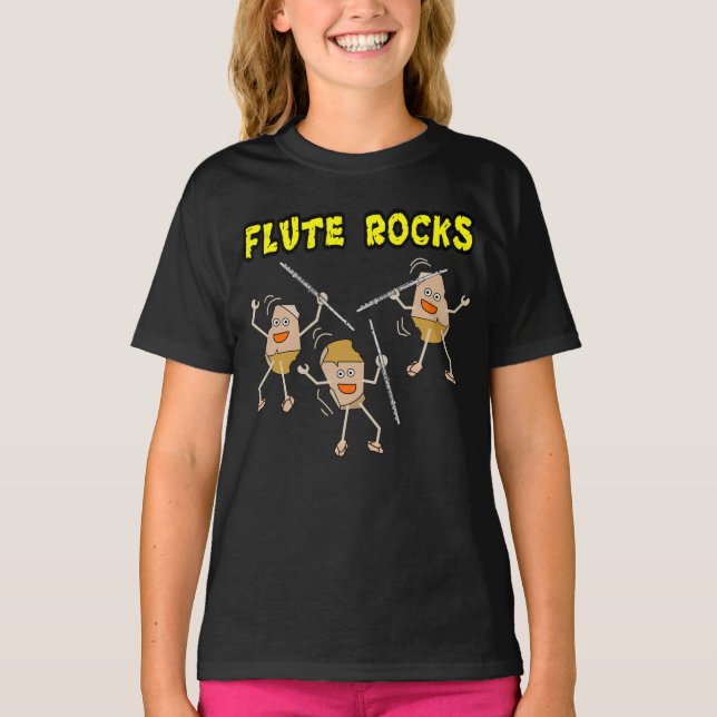 Flute Sten T Shirt (Framsida)