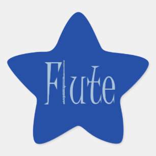 Flute Stjärnformat Klistermärke