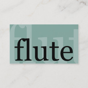 Flute Teacher Studio Music Orchestra Musician Visitkort