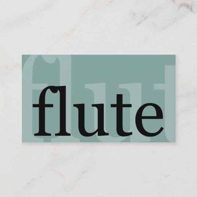 Flute Teacher Studio Music Orchestra Musician Visitkort (Framsida)