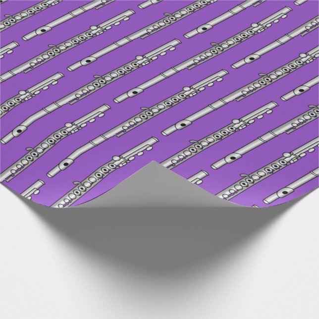 Flute Teckning Mönster Presentpapper (Hörn)