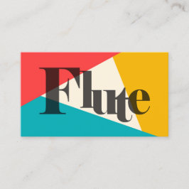 Flute Tri-Färg - Turcoise Coral Guld Visitkort