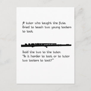 Flute Tutor Vykort