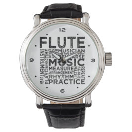 Flute Typografi Armbandsur