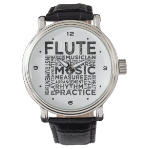 Flute Typografi Armbandsur