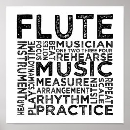 Flute Typografi Poster